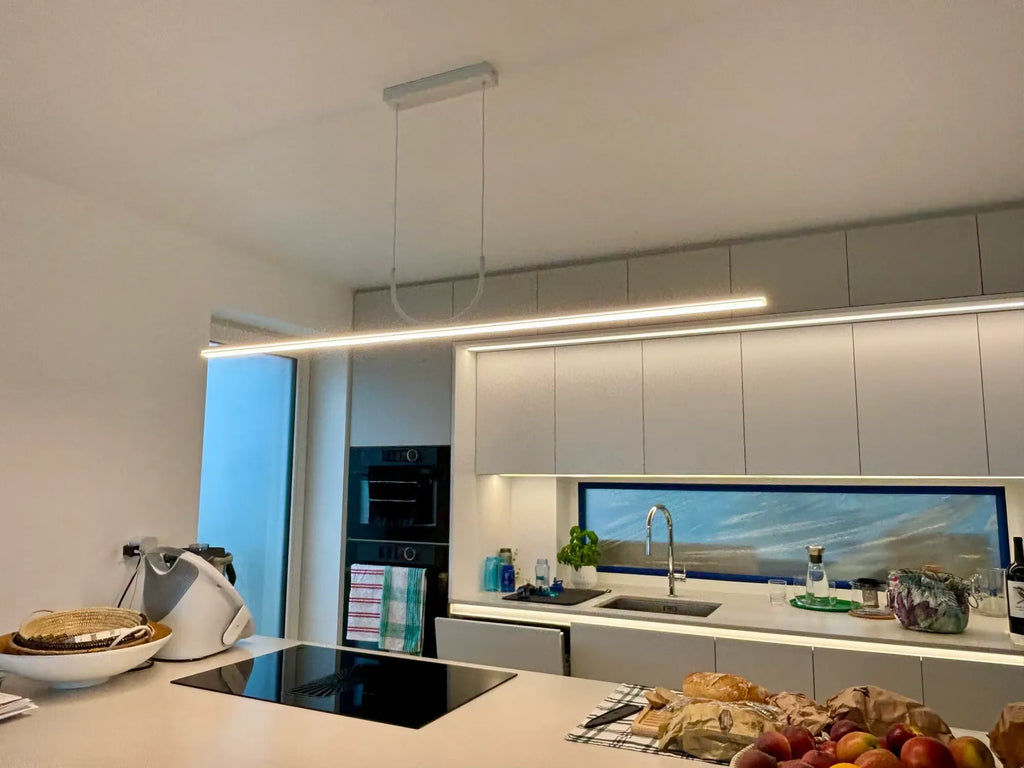 NOXEN – Suspension LED Minimaliste Noire pour Salle à Manger et Cuisine Moderne