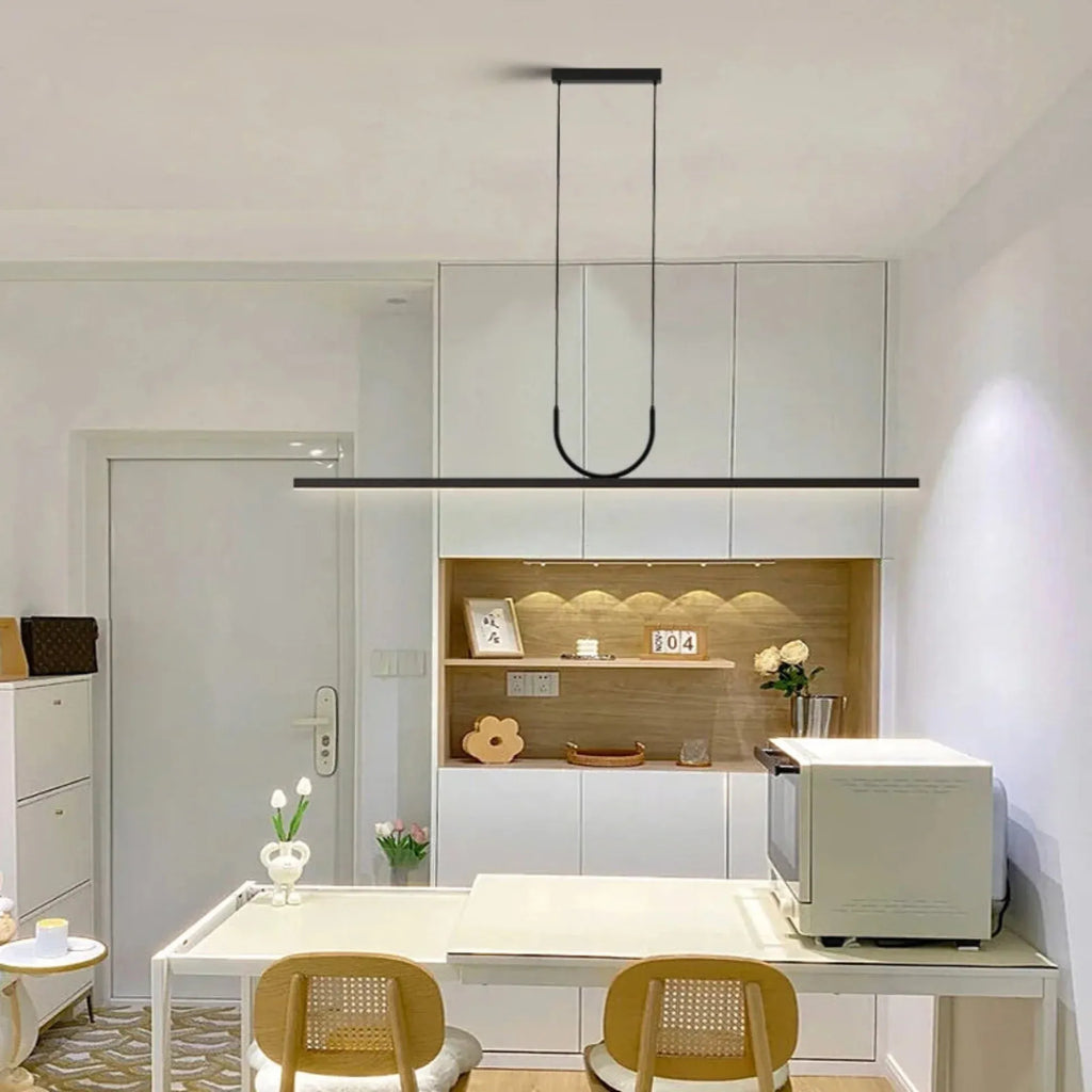 NOXEN – Suspension LED Minimaliste Noire pour Salle à Manger et Cuisine Moderne