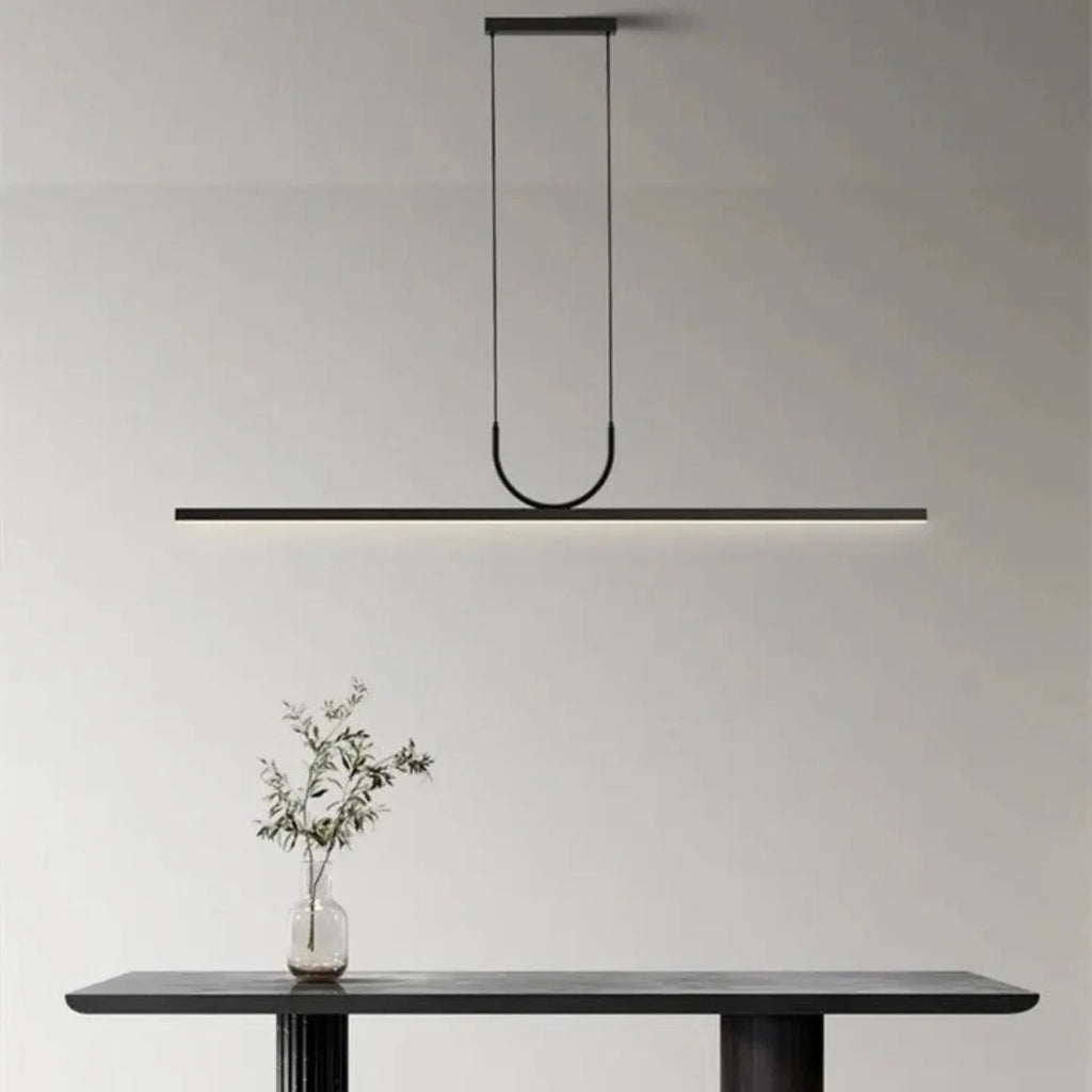 NOXEN – Suspension LED Minimaliste Noire pour Salle à Manger et Cuisine Moderne