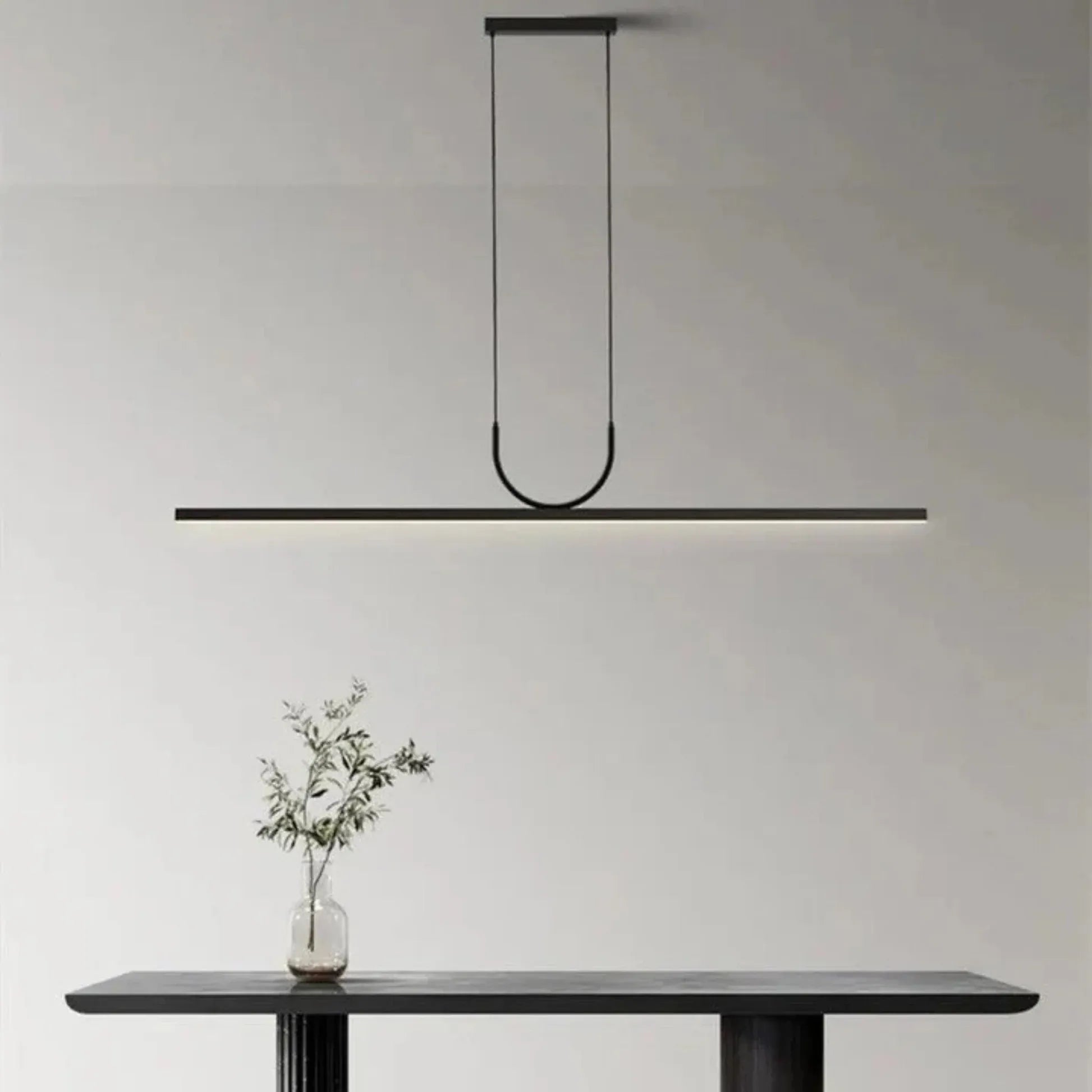 NOXEN – Suspension LED Minimaliste Noire pour Salle à Manger et Cuisine Moderne